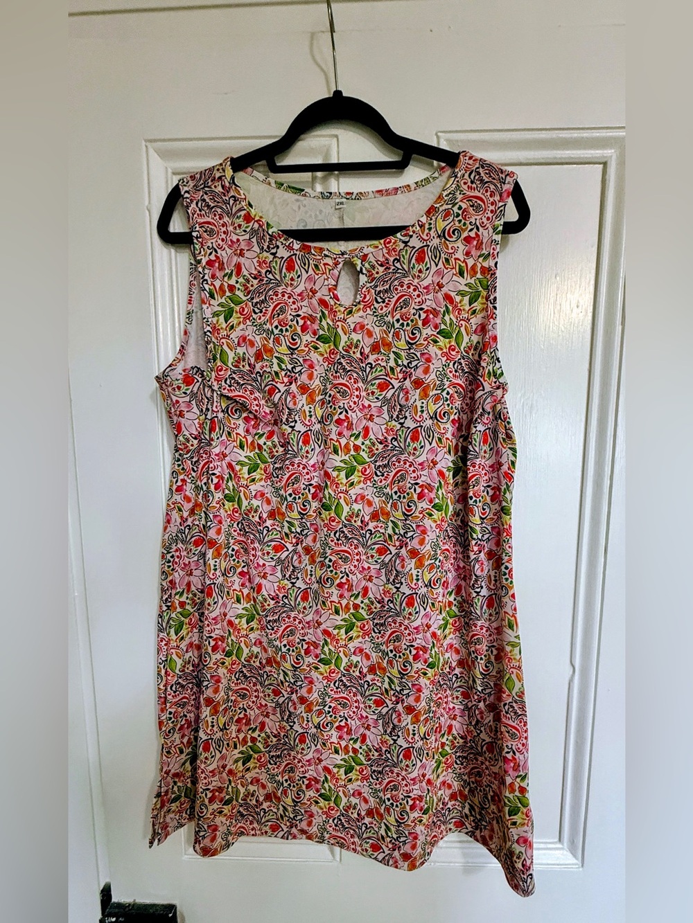Nuu-Muu 2XL Original Keyhole Dress | "Summer" Print 2021 | Floral Paisley |